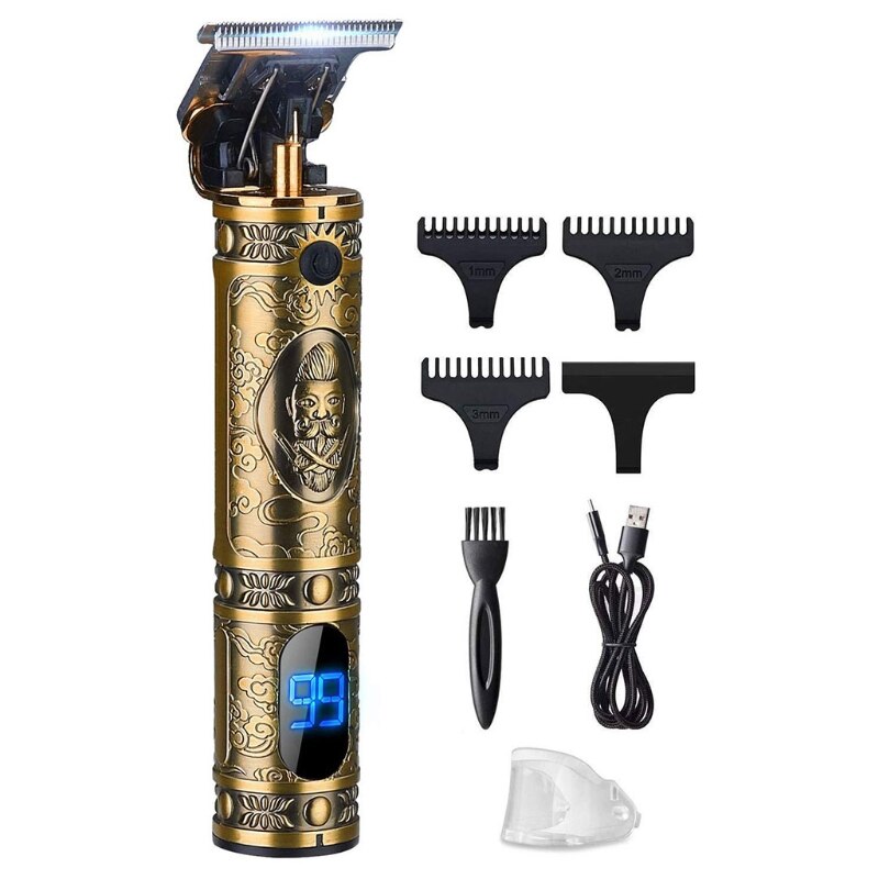 Professionele Mannen Elektrische Tondeuse Baard Trimmer Kapper Scheerapparaat Grooming Kit
