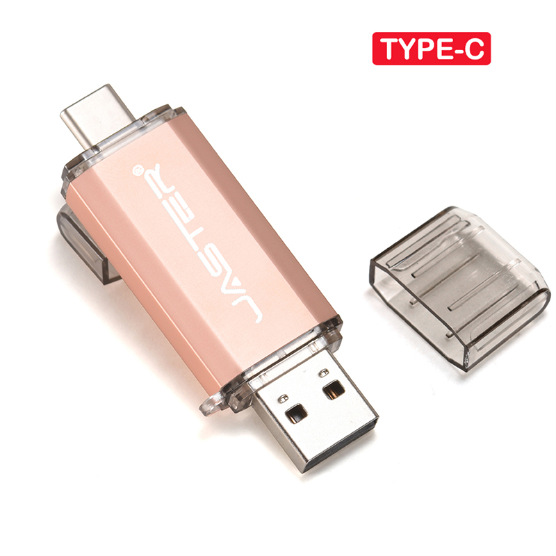 High Speed TYPE-C USB 2.0 Flash Drive 64GB Rotatable OTG Pen Drive 32GB 128GB 256GB Memory Stick for Mobile Phone Black Pendrive: Gold / 4GB