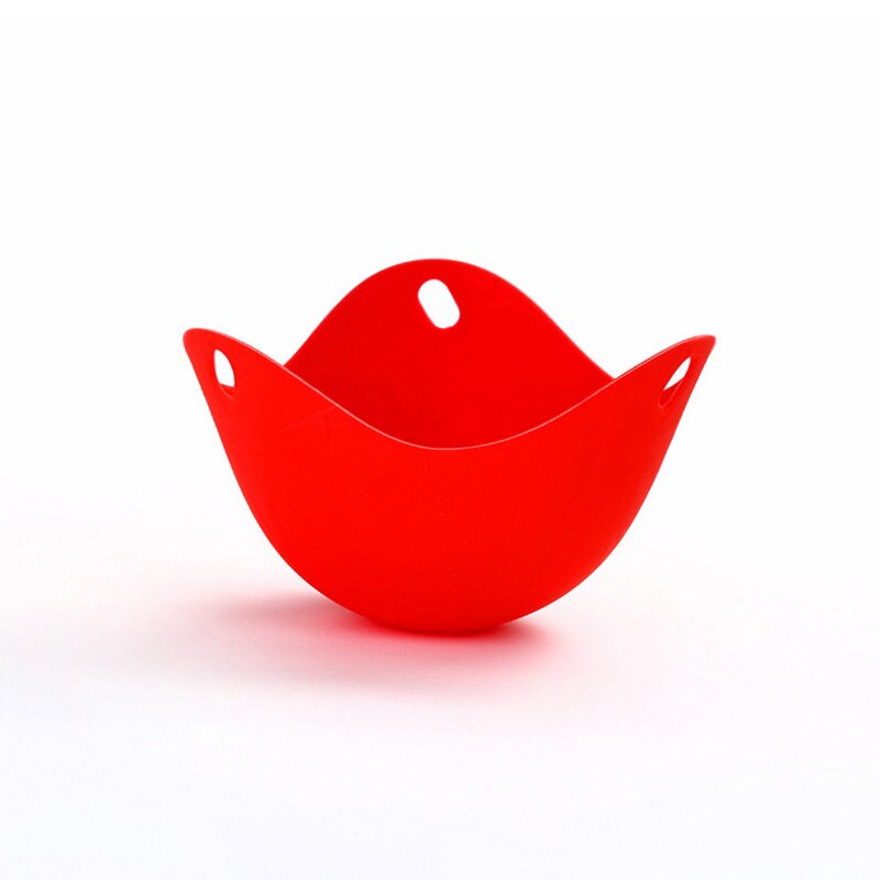 1 Uds. Huevera de silicona de gran , recipiente para cocinar, cocina, utensilios de cocina, cazuela para hornear escalfada 8: Rojo