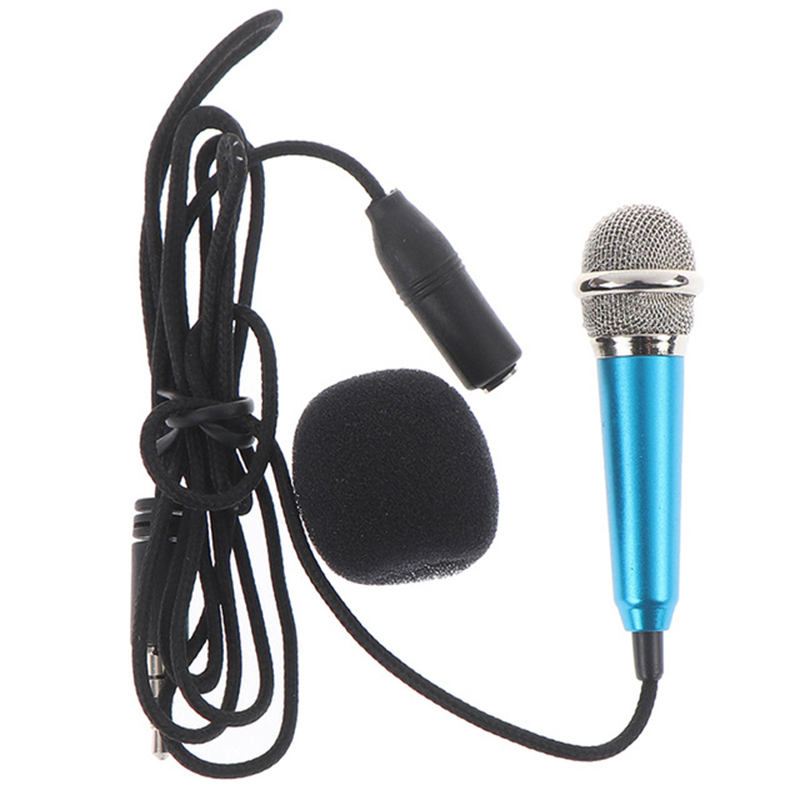 Mini Microphone Handheld Microfon 3.5mm Stereo Studio KTV Karaoke Portable Mikrof For Phone Laptop PC Desktop Audio Microphones: WHITE