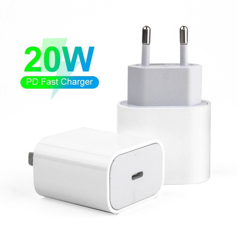 20W PD QC 4,0 Schnelle Ladegerät für Apfel iPhone 12 11 Profi SE XR 8 iPad Samsung S20 Ultra HINWEIS 20 10 USB schnell aufladen Adapter Cargador