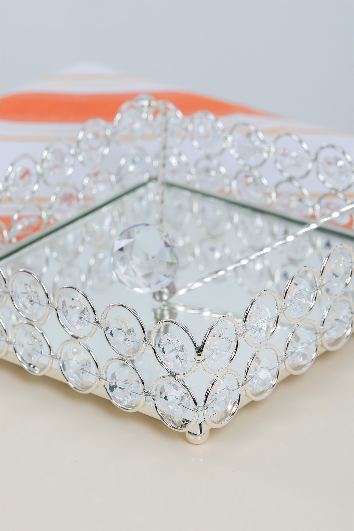 Speciale Steen Juxtapositie Art Zilver Servet Houder