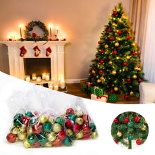 Pvc Afstoffen Speciale-Vormige Kerstbal Kerstboom Decoratie Hanger 30Sets Van Dozen Voor Bruiloft Decoratie