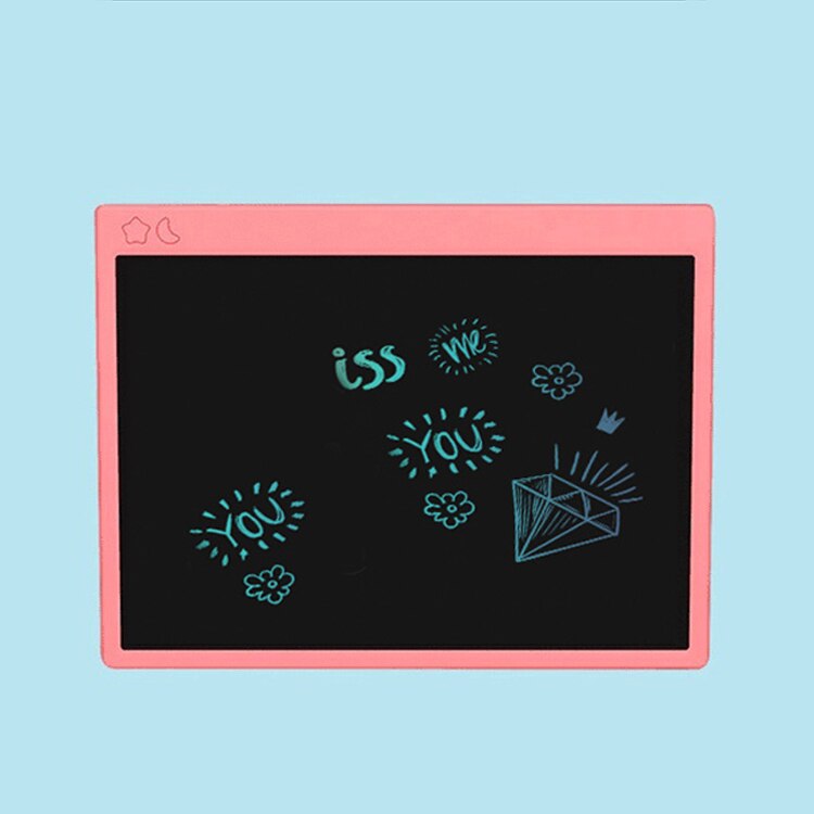 Aibevi 16 inch Rechargeable Drawing Tablet Colorful LCD Writing Tablet Smart Digital Tablets for Business Kids Drawing Tablet: Solid Color Pink