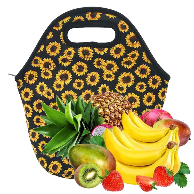 Lunchtas waterdichte zonnebloem draagbare bento tas lunchkoeltas thermisch geïsoleerde koeltas isolatie lunchbox voedseltas