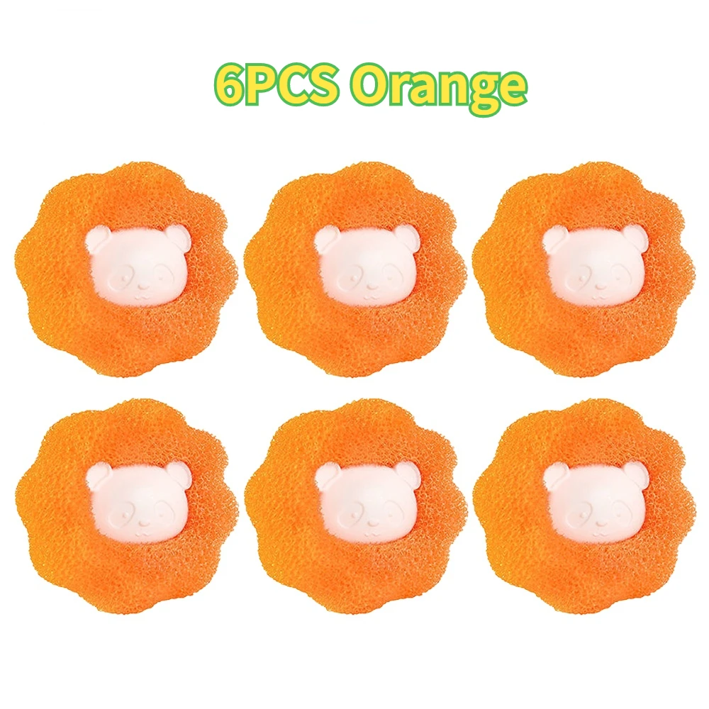 Juego de bolas mágicas para lavandería, se puede reutilizar ropa, Herramientas de Limpieza del cabello, dispositivo de depilación para mascotas, productos para lavadora, hogar: Castaño