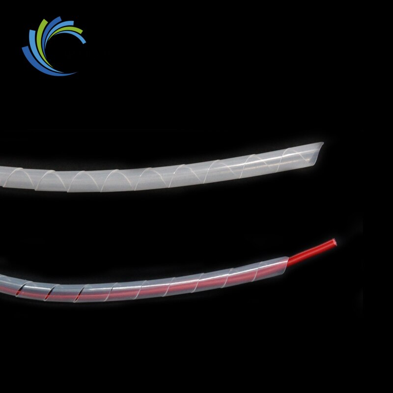 Spiral Cable Wire Wrap Tube Diameter 8mm 12 Meter PE Manage Cord 3D Printer Parts Polyethylene Winding Wire protection tube