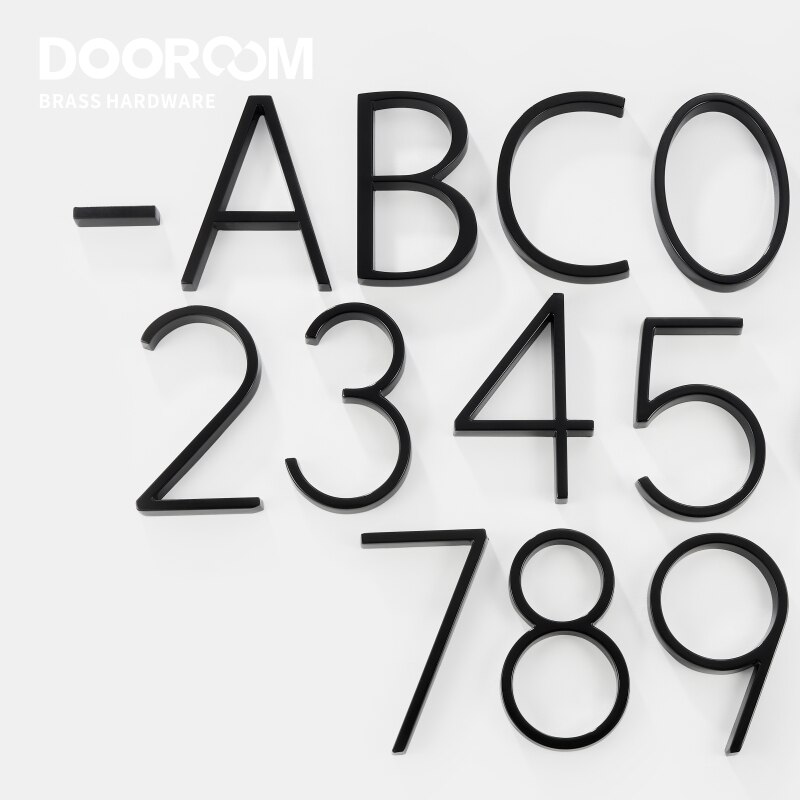 Dooroom – chiffres en alliage de Zinc 0-9 lettres A B C, noms de société, plaque de porte, numéro de maison, numéro de pièce, numéro de sol d'hôtel, panneau de Villa