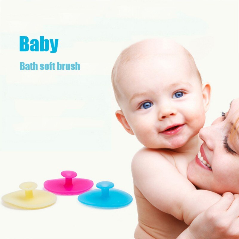 1 Stck Weiche Silikon Haar Waschen Pinsel Dusche Baby Massage Waschen Pad Gesicht Peeling Pinsel Super Weiche Schwämme Wäscher