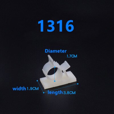 10pcs 0810/1013/1316/1720mm Cable Clips Adhesive Cord Management Wire Holder Organizer Clamp Fasteners Mayitr: 1316white