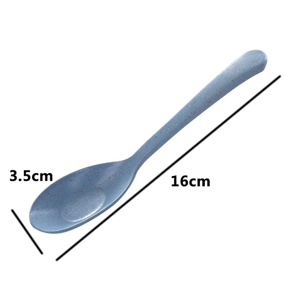 1PC Popular Wheat Straw Soup Spoon Long Handle Kids Soup Spoon Portable Tableware Eco Friendly Flatware Kitchen Tool