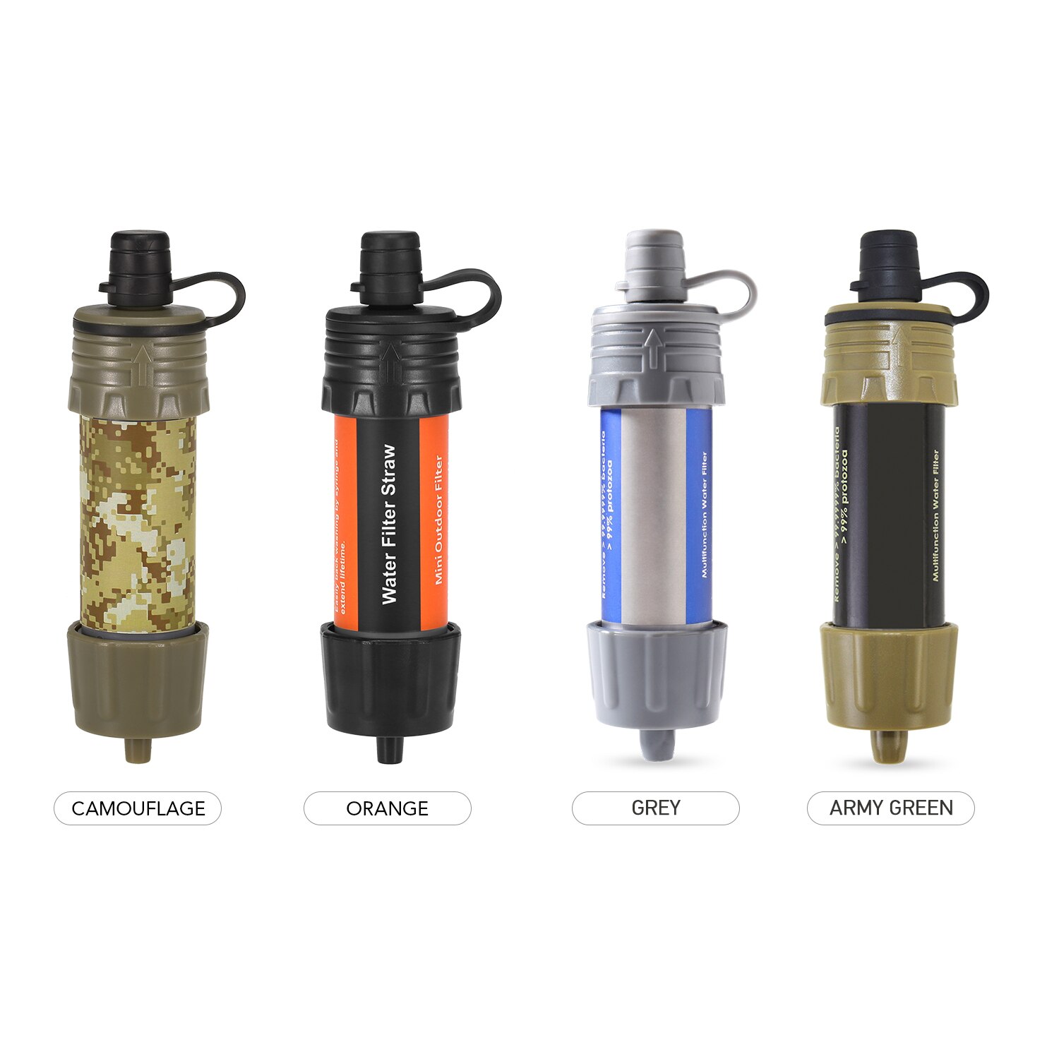 Outdoor Water Filter Stro Water Filtratie-systeem Waterzuiveraar Voor Noodsituaties Camping Reizen Backpacken