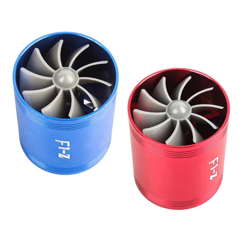 2x Turbocharger Air Intake Turbonator Turbine Supercharger Gas Fuel Saver