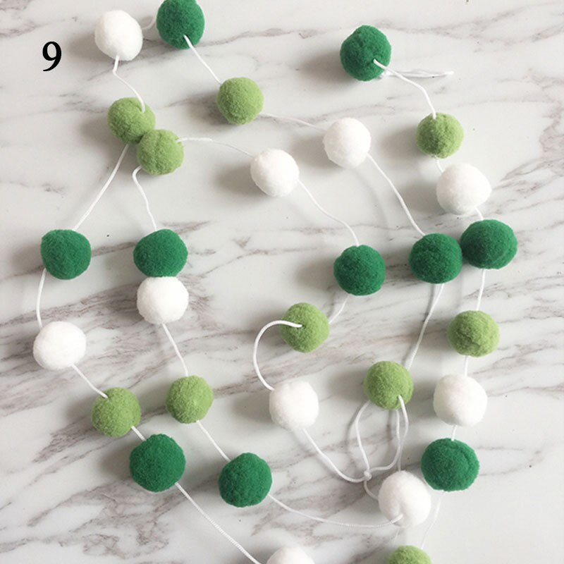 2M Pompoms Soft Pom Poms String Fur Ball Arts Toys Crafts DIY Apparel Sewing Fabric Supplies Wedding Home Decoration