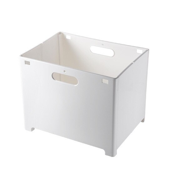 Foldable With Handle PP Plastic Laundry Baskets Punch-free Washing Machine Wall-mounted Dirty Clothes Laundry Storage Basket Box: White