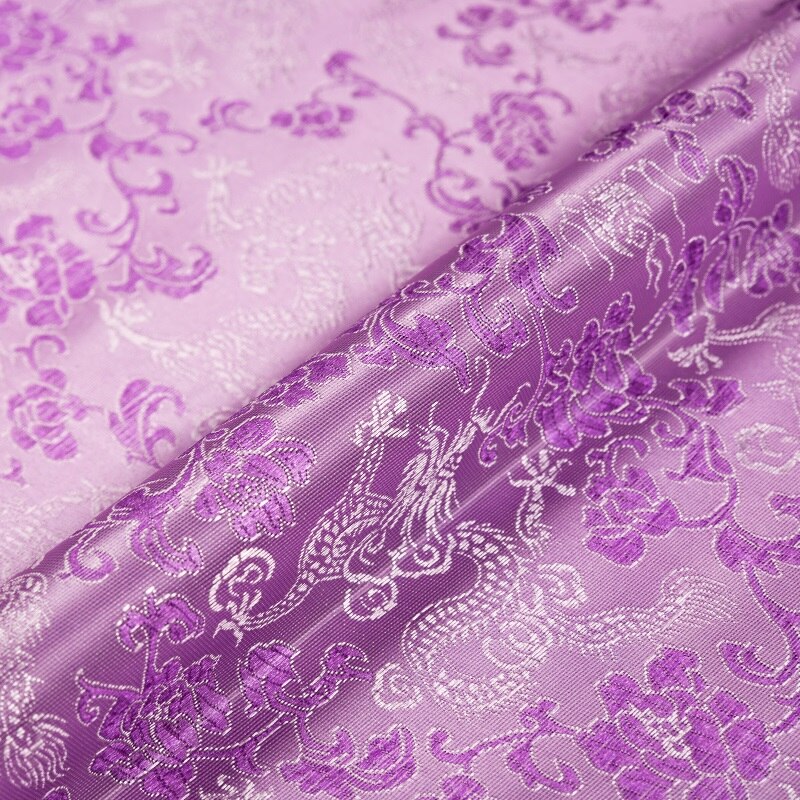 Brokadtyg för klänning jacquard siden drakmönster tyger för att sy cheongsam och kimonomaterial: 3