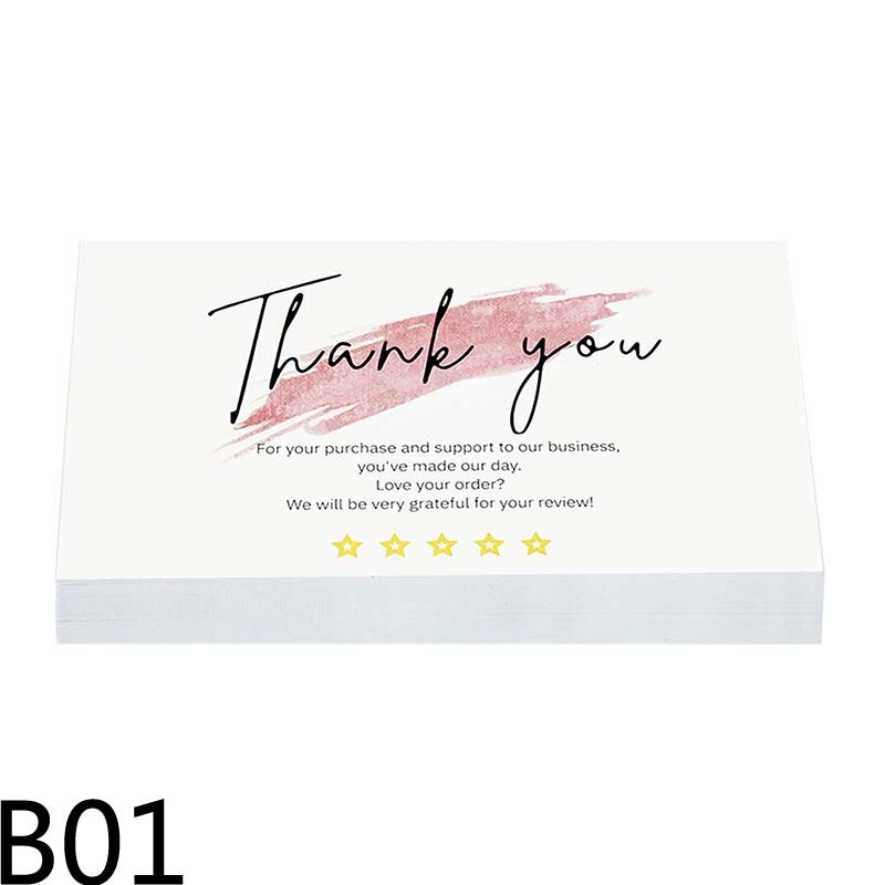 EppoBrand 70 Danke-Karten Für EBay-Verkäufer – Feedback-Anfrage Karten, 5,1x8,9 Cm, 300 G/m² Karton