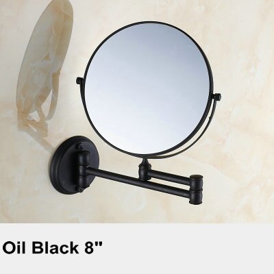 8 "antik messing badeværelse makeup spejl kosmetiske spejl dobbeltsidet bad spejle: Sorte