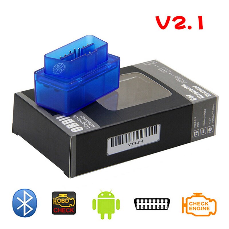 Super Mini Obd Elm327 V2.1 Multi Brand Bluetooth Diagnostic Scanner Adapter Automatic Diagnostic Tool