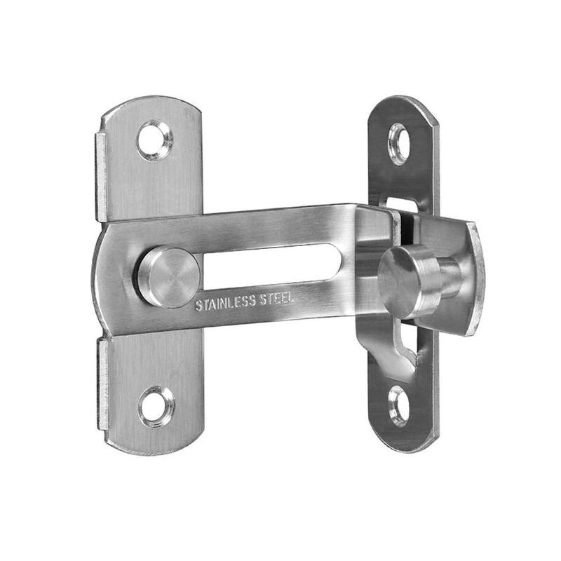 90 Degree Right Angle Stainless Steel Door Latch Hasp Bending Latch Barrel Bolt With Screws For Doors Buckle Bolt Sliding Lock