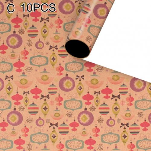 Papeles para envolver dulces, 8 estilos, 10 piezas, elementos de Navidad, prácticos, ecológicos para niños: C