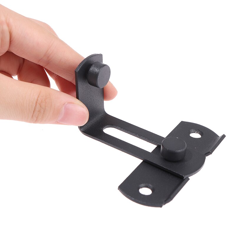 1set T Stainless Steel Metal Hook Latch Lock Texture Country Rustic Right Angle Sliding Door Buckle