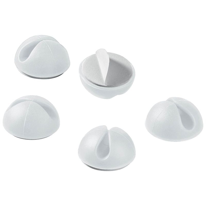 6 Cubiertas Para Agujeros De Cable - 45 Mm, ABS Blanco, Para Organizar Cables En Escritorios Y Mesas