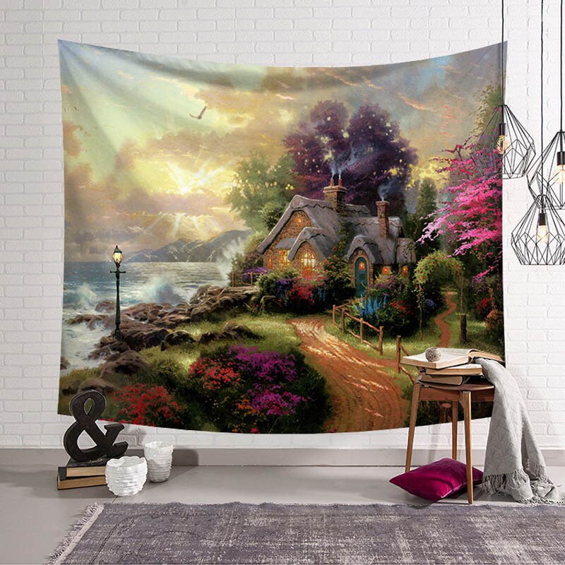 Rideau Mural Bohème Tissé, Tapisserie Décorative Pour Porte Ou Fenêtre
