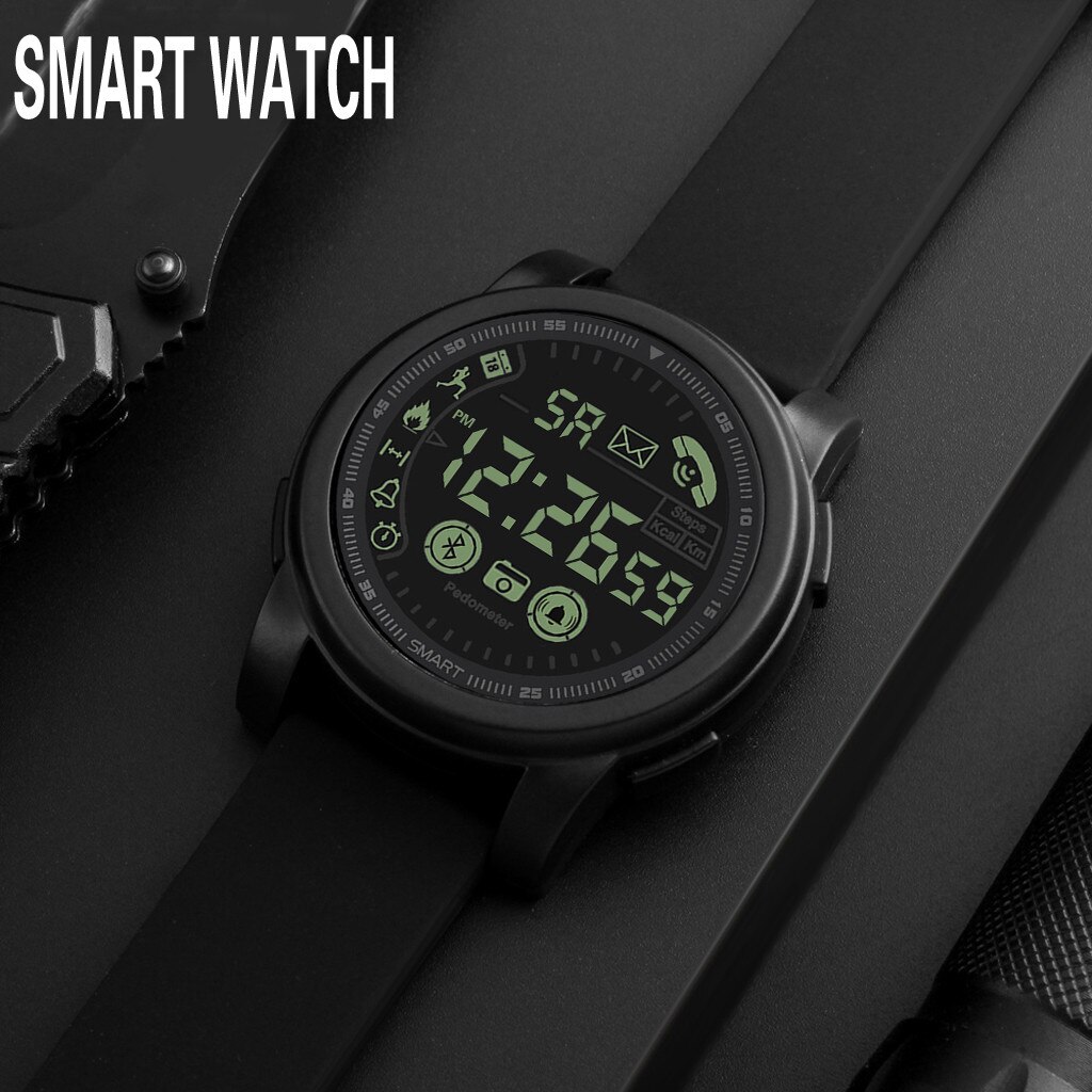 Smartwatch Fitness Tracker - Round Color Screen - Bluetooth Heart Rate Blood Pressure - For Android iOS