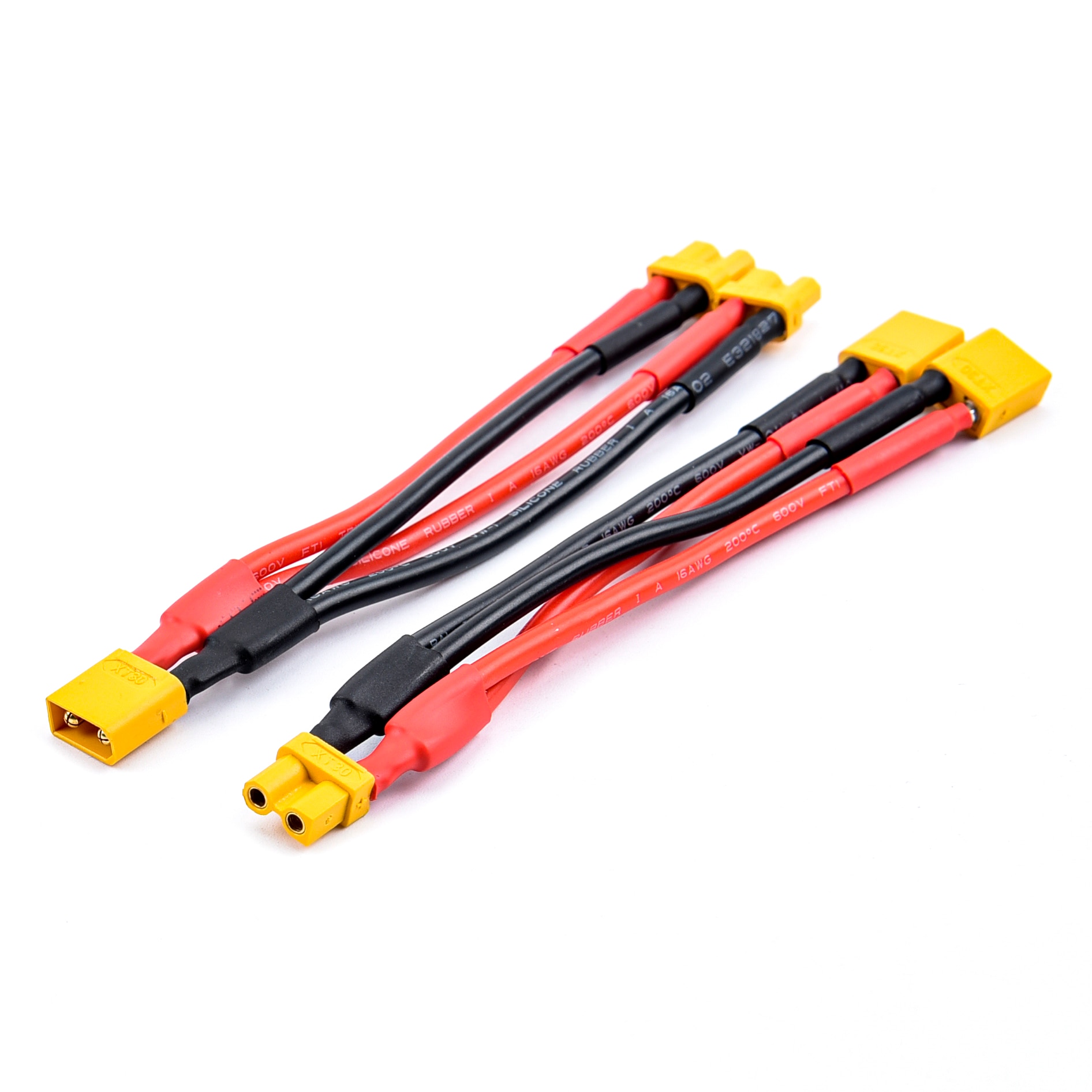 Vergaren XT30 XT-30 Vrouwelijke/Mannelijke Parallelle Kabel Draad Y Lood 18AWG 10 Cm Batterij Oplader Kabel