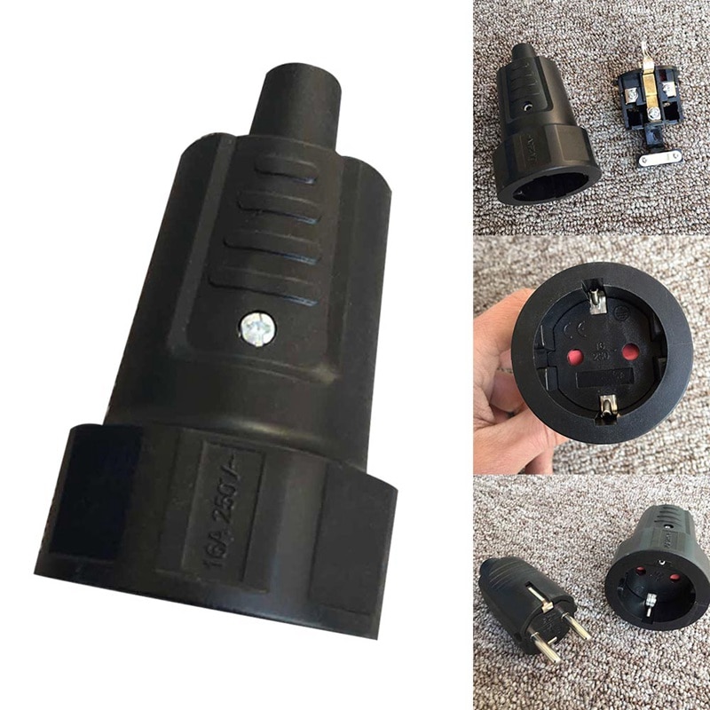 EU Germany Multifunction Electrical AC Power Adaptor Socket PVC Flame Retardant Travel Home Wiring Ffemale Plug 16A 250V