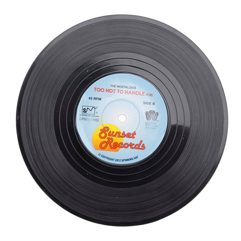 Mode Vinyl Silicone Record Retro Type Onderzetters Cup Mats 6 Stks/set C5AB