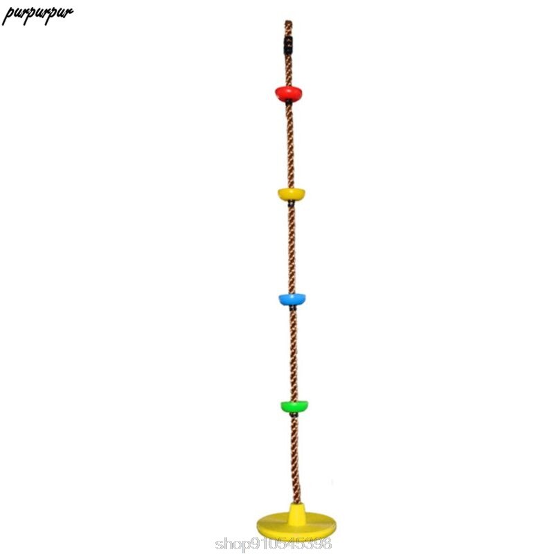 Robuster Kunststoff Schaukelsitz - Kletterseil mit Scheibe - Outdoor-Spiel für Kinder ab 3 J.: Gelb