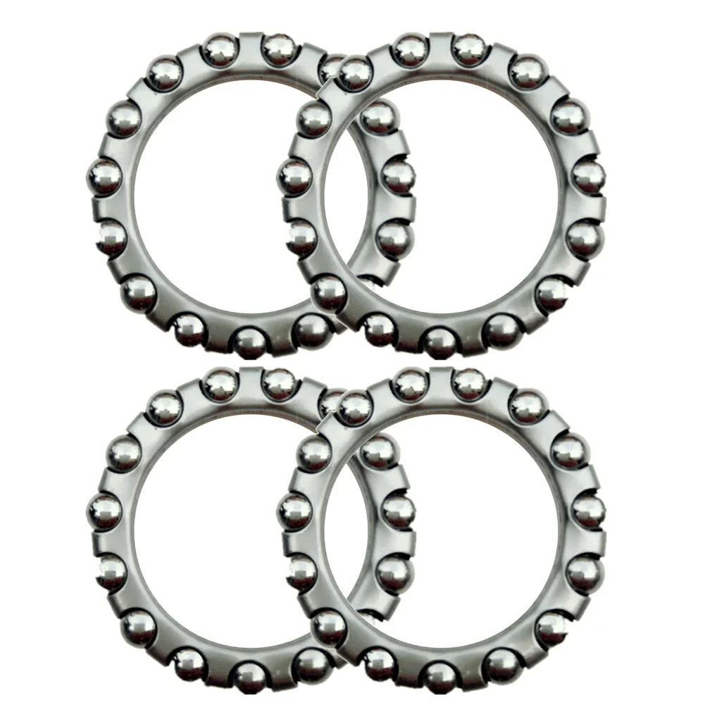 4 Paar Fiets Vork Stalen Bal Houder Stuurlagers Elektrische Fiets Ebike Kogellager 4.76*15 16/3*15 Staal Zilveren Bal