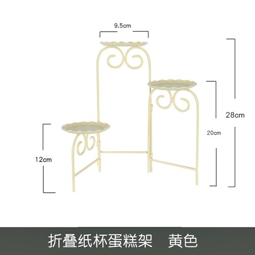 Babyshower verjaardagsfeest dessert servies taartstandaards cupcake taarten display houder borden fondant eten metalen dienblad servies: Cupcakes