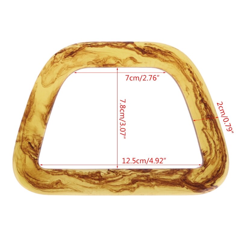 Accueil sac rond en plastique sac à main poignée remplacement bricolage sac à main accessoires