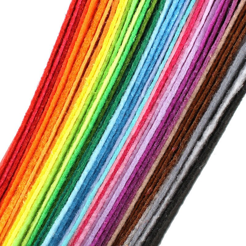 Tela de fieltro de costura no tejida para niños, paquete de tela de retales para álbum de recortes, manualidades de costura de muñecas, DIY, 40 piezas