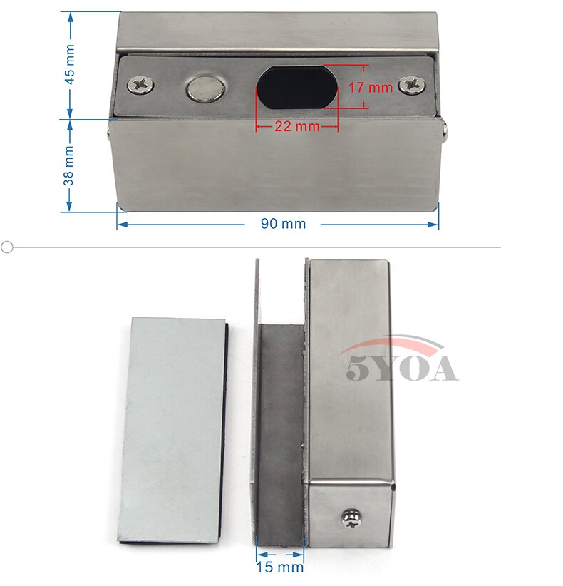 Stainless Steel U Bracket for Electric Bolt Lock door Access Control System BBracket02