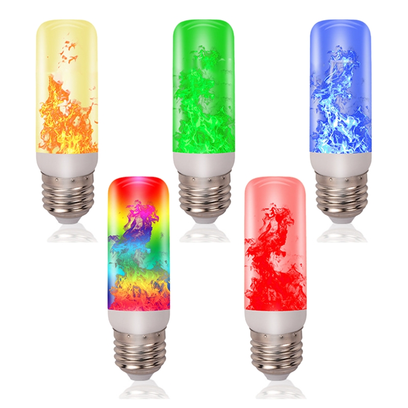 LED Flicker Flame Light Bulb Simulated Burning Fire Effect E27 Lamp Xmas Party Decorations
