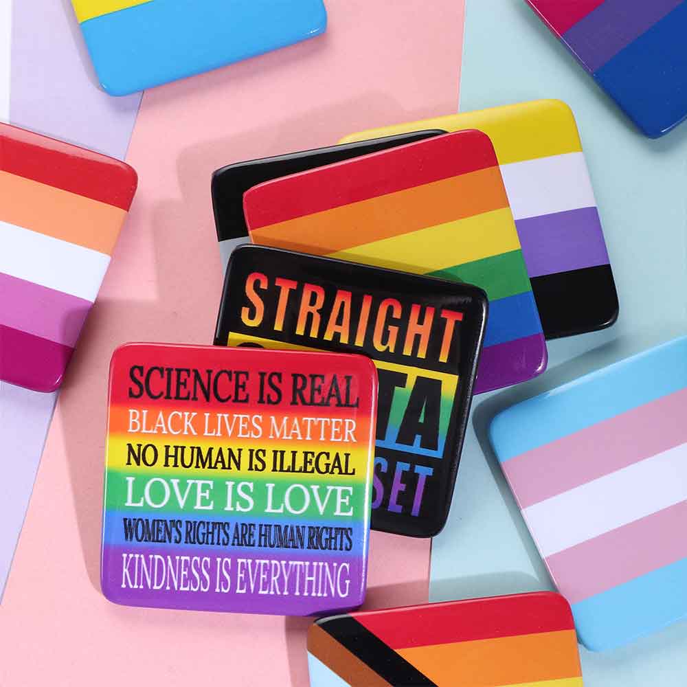 Broche unisexe en émail, drapeau LGBT, arc-en-ciel, cœur, paix et amour, sac à vêtements, épingle à revers, Gay, lesbiennes, icône de fierté, Badge, bijoux