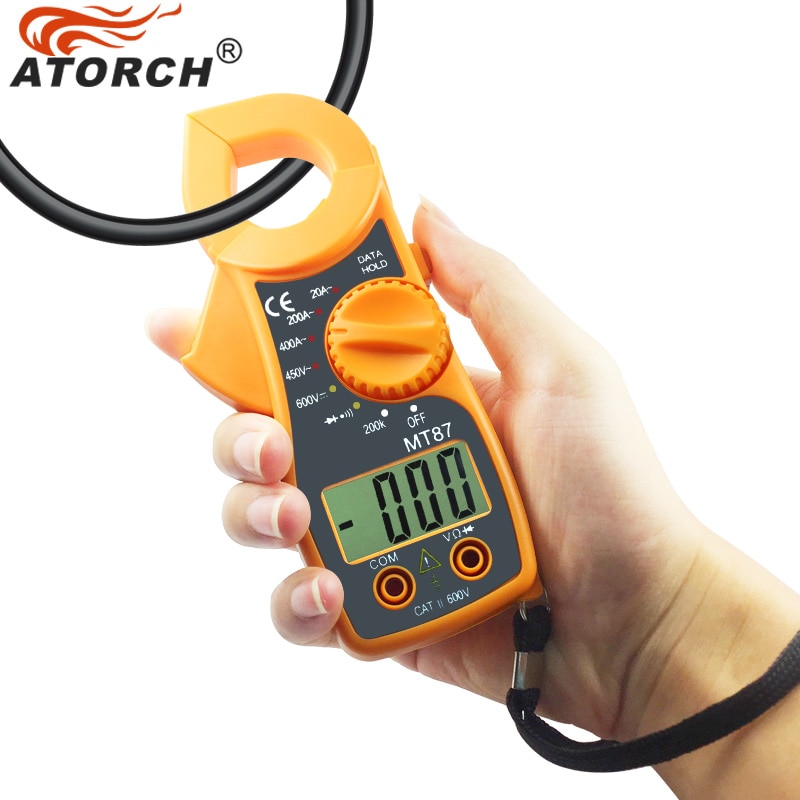 ATORCH elektroniczny multimetr cyfrowy miernik cęgowy DC AC napięcie prądu szczypce odporność wzmacniacz miernik rezystancji Medidor Multimetre narzędzia