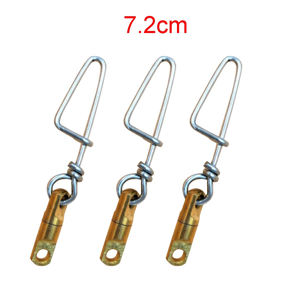 1 pces 3 pces caça submarina freediving snap clip com conector giratório: 3 Piece 7.2cm