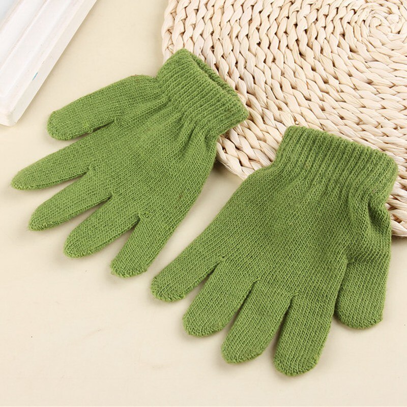 1 paire enfants gant filles garçons enfant extensible tricoté hiver Pick gants couleur mixte tricoté gants pour enfants