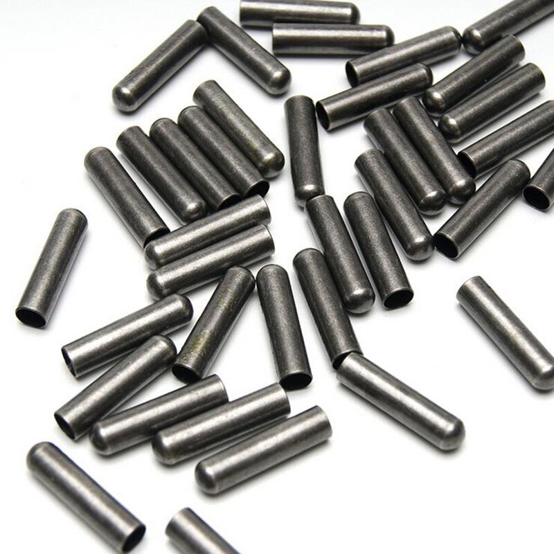 Fechos de couro tampas, prata/preto/bronze dobra sobre crimpagem cabo terminal conector para sapatos cordão cintura cabo, acessórios de fabricação