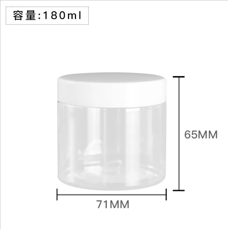 Doorzichtige PET-plastic potten 150 ml 200 ml 250 ml Transparant leeg cosmetisch masker Crèmewasverpakkingscontainers Potten met deksels: Deep Blue