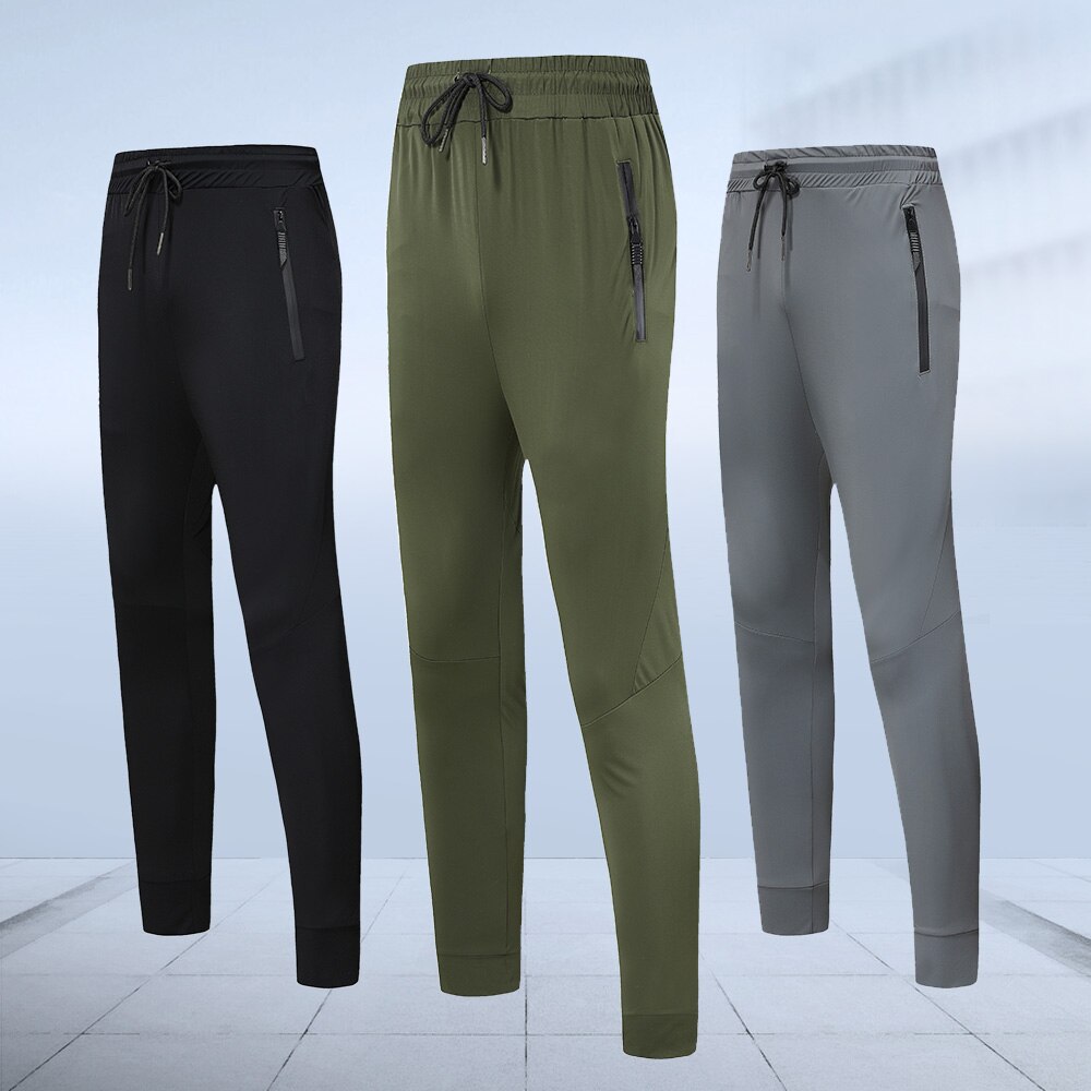 Pantalones de compresión para correr para hombre, Pantalón deportivo de nailon de secado rápido, suelto, para gimnasio, otoño e invierno,