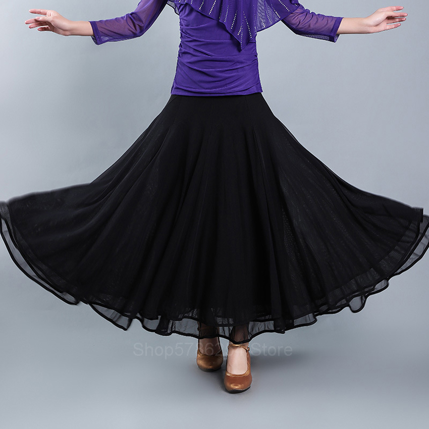 Voksen sceneoptræden flamenco nederdel kvinder piger spansk sigøjner gade mavedans kostume to-lags chiffon storvinget fluekjole