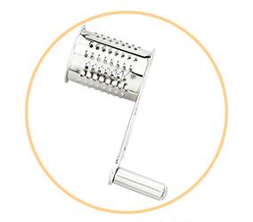 Kitchen artifact Cheese Grater Rotory with Container Stainless Steel Hand-Crank Rotary Shredder: 7-8