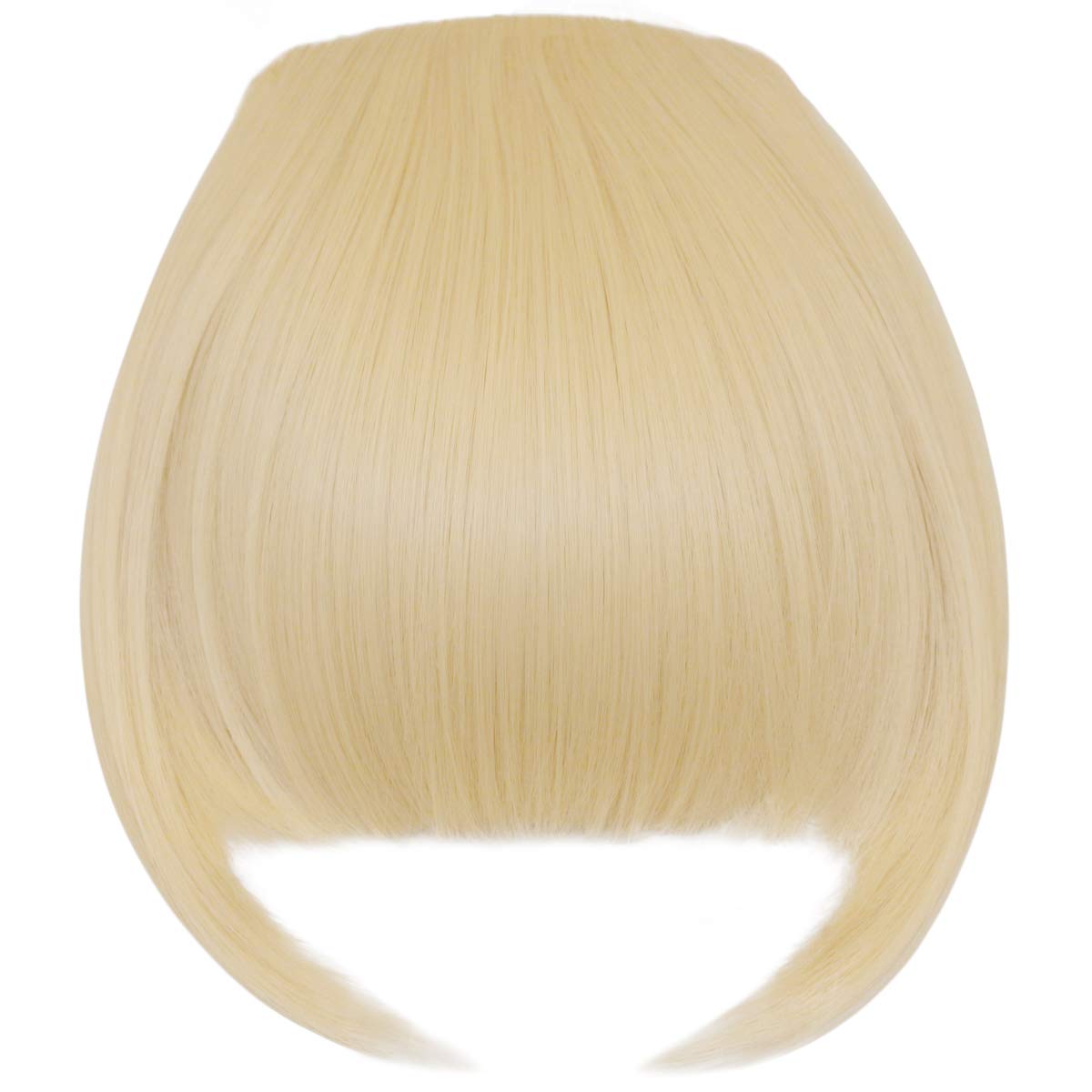 Extensions capillaires synthétiques à frange pour femmes, postiche à frange plate avec frange frontale