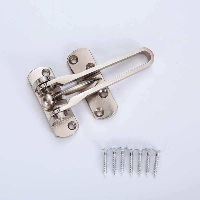  Zinc Alloy Hotel Door Latch Lock Anti-theft Home Door Cabinet Hasp Safety Guard Security hardware Clasp: SS